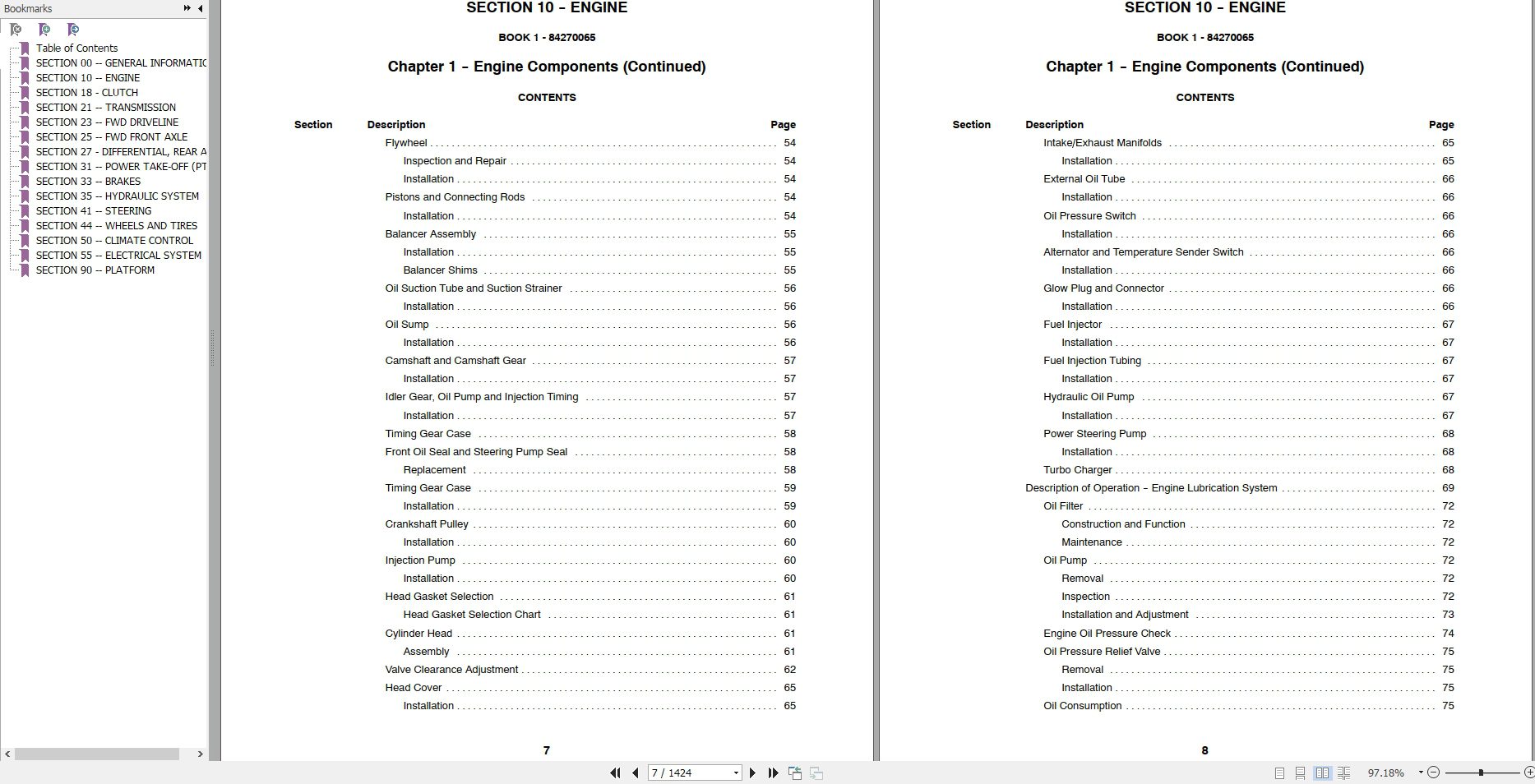 New Holland Tractor Boomer 40554060 Service Manual84242310 2
