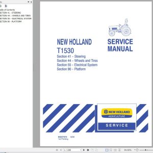 New Holland Tractor T1530 Service Manual 1