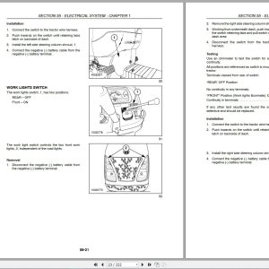 New Holland Tractor T2410 T2420 Repair Manual 2