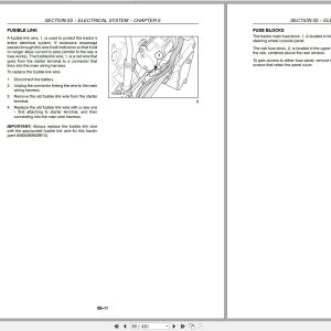 New Holland Tractor T2410 T2420 Repair Manual 4