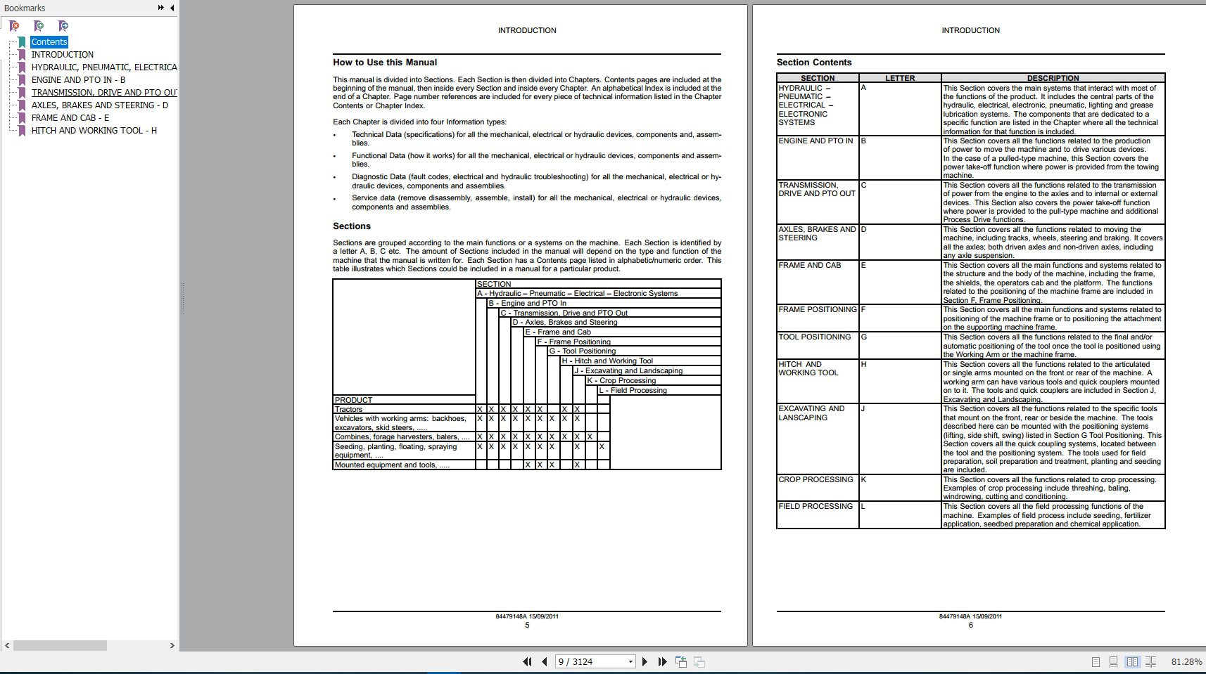New Holland Tractor T7170T7185T7200T7210 Service Manual84479148A 2