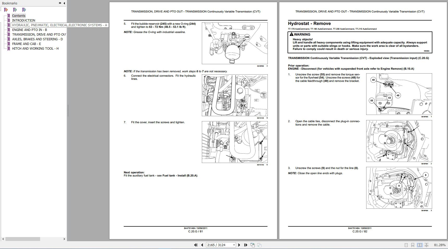 New Holland Tractor T7170T7185T7200T7210 Service Manual84479148A 4