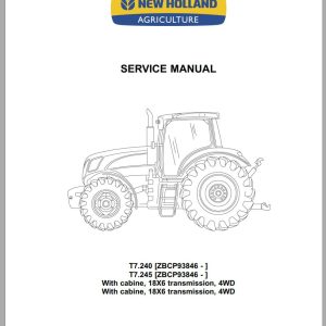 New Holland Tractor T7240 T7245 Service Manual84417654A 1