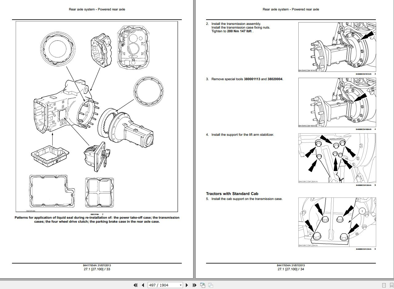New Holland Tractor T7240 T7245 Service Manual84417654A 3