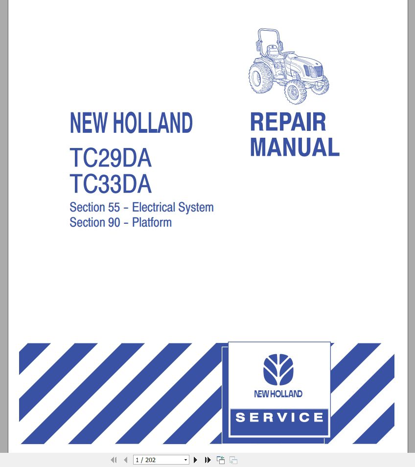 New Holland Tractor TC29DATC33DA Repair Manual 1