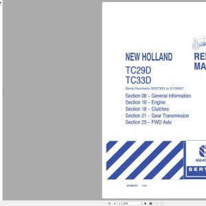 New Holland Tractor TC29D TC33D Repair Manual 2