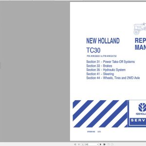 New Holland Tractor TC 30 Repair Manual 1