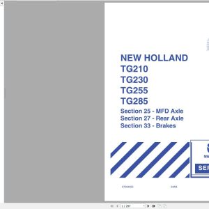 New Holland Tractor TG210230255285 Repair Manual 1