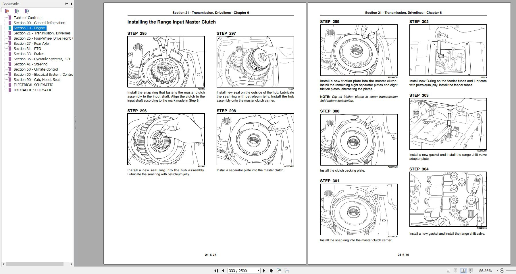 New Holland Tractor TG215TG245TG275TG305 Repair Manual 2