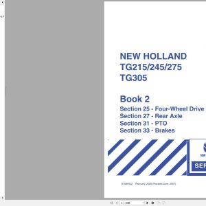 New Holland Tractor TG 215245275305 Repair Manual 1