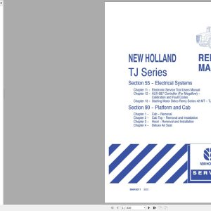 New Holland Tractor TJ Series Repair Manual 1