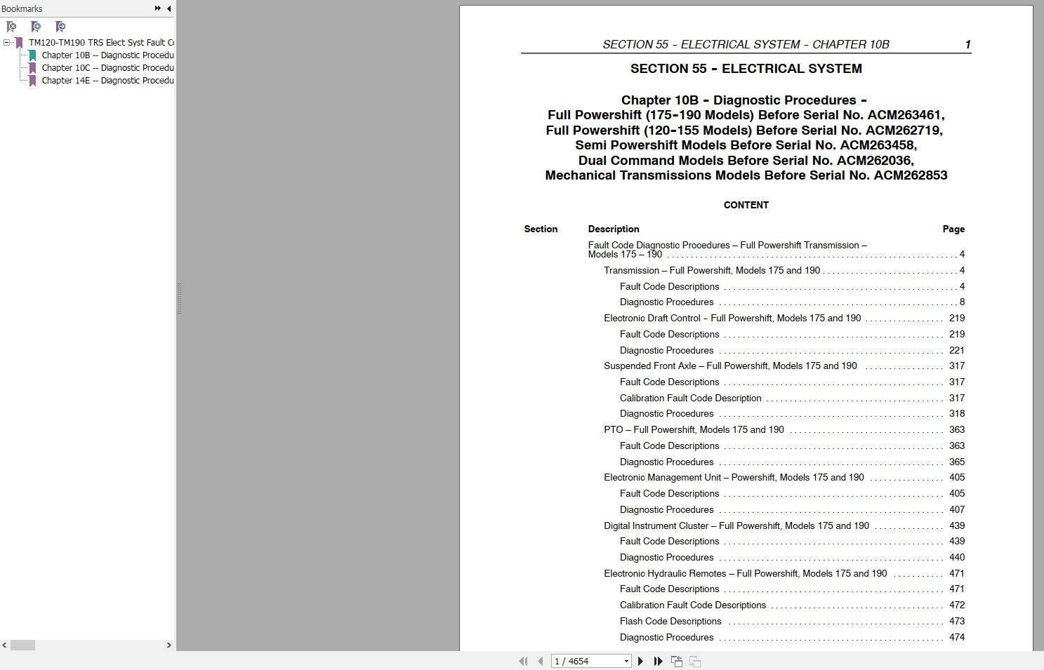 New Holland Tractor TM120 TM190 Repair Manual 1