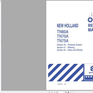 New Holland Tractor TN60A70A75A Repair Manual 1