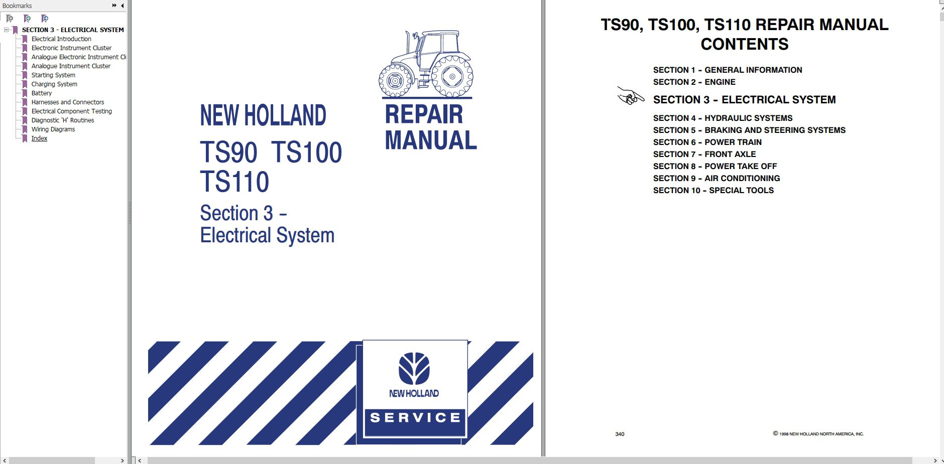 New Holland Tractor TS90TS100TS110 Service Manual 2ZvjeW