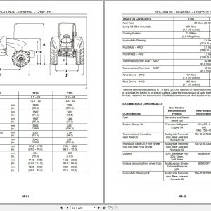 New Holland Tractor TT55 TT75 Repair Manual 3