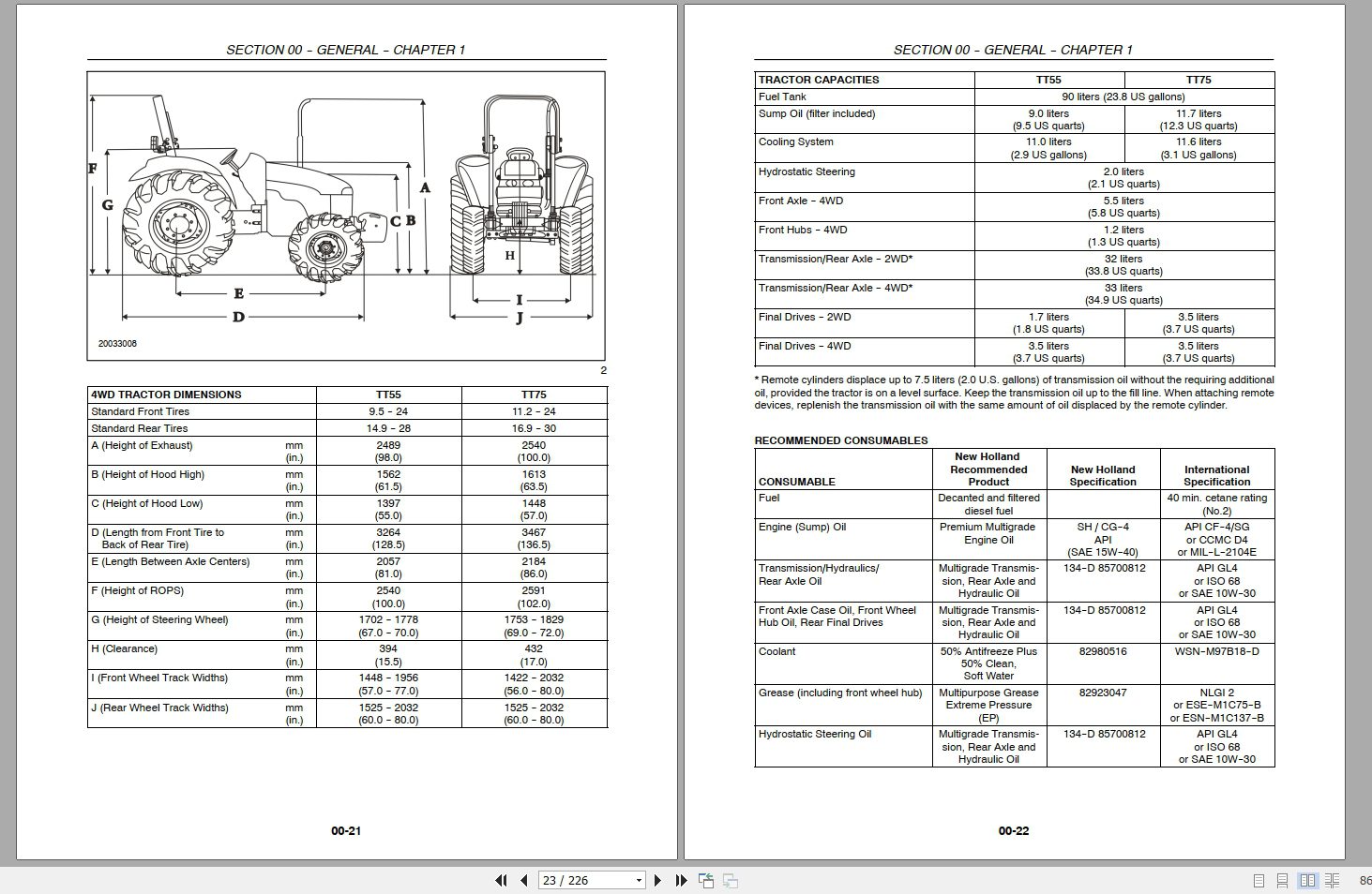 New Holland Tractor TT55 TT75 Repair Manual 3