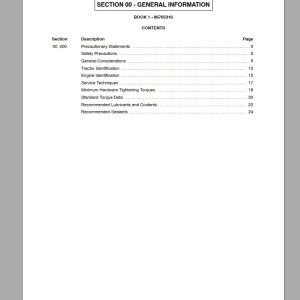 New Holland Tractor TV140 Repair Manual86615156 1