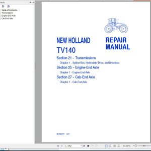 New Holland Tractor TV140 Repair Manual 2