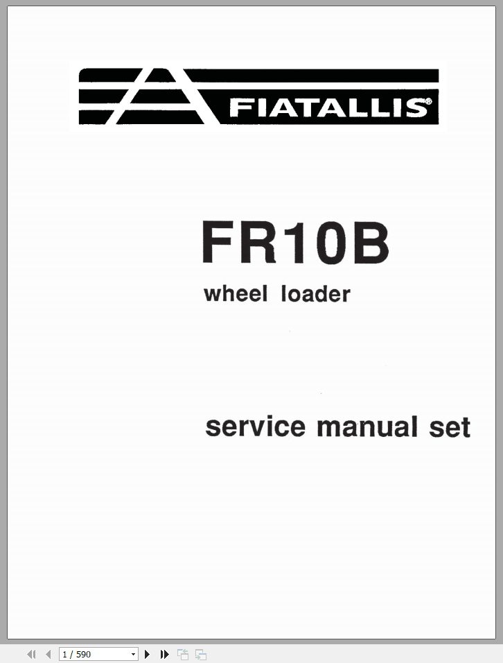 New Holland Wheel Loader FR10B Service Manual73151988 1