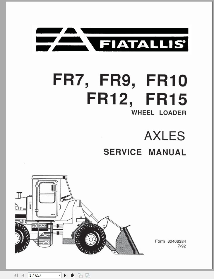 New Holland Wheel Loader FR12B Service Manual73155597 2