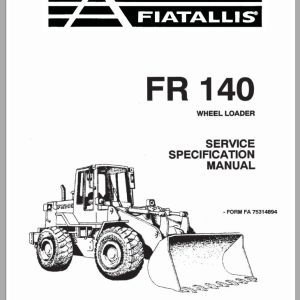 New Holland Wheel Loader Fiat FR140 Service Manual75314894 1
