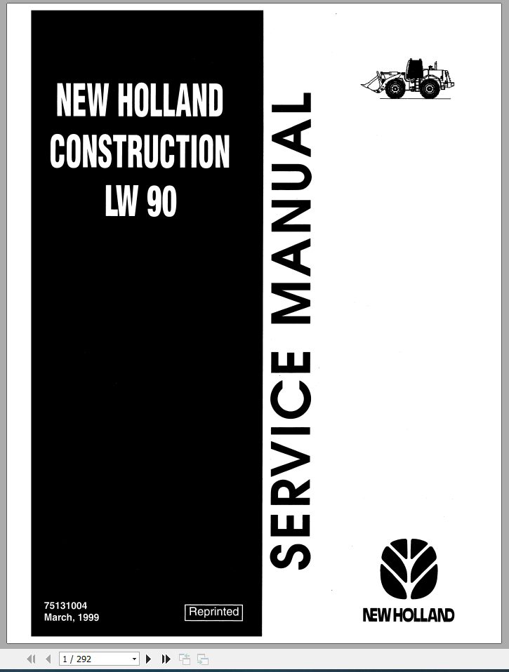 New Holland Wheel Loader LW90 Service Manual75131004 1