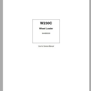 New Holland Wheel Loader W230C Service Manual84489509A4 1