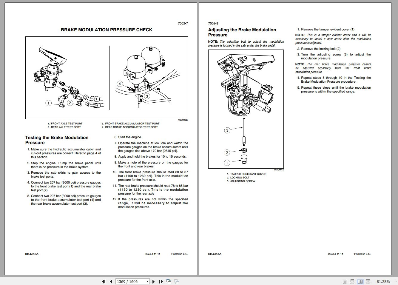 New Holland Wheel Loader W270C W300C Service Manual84547255A 1