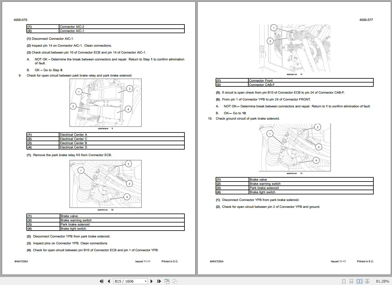 New Holland Wheel Loader W270C W300C Service Manual84547255A 4