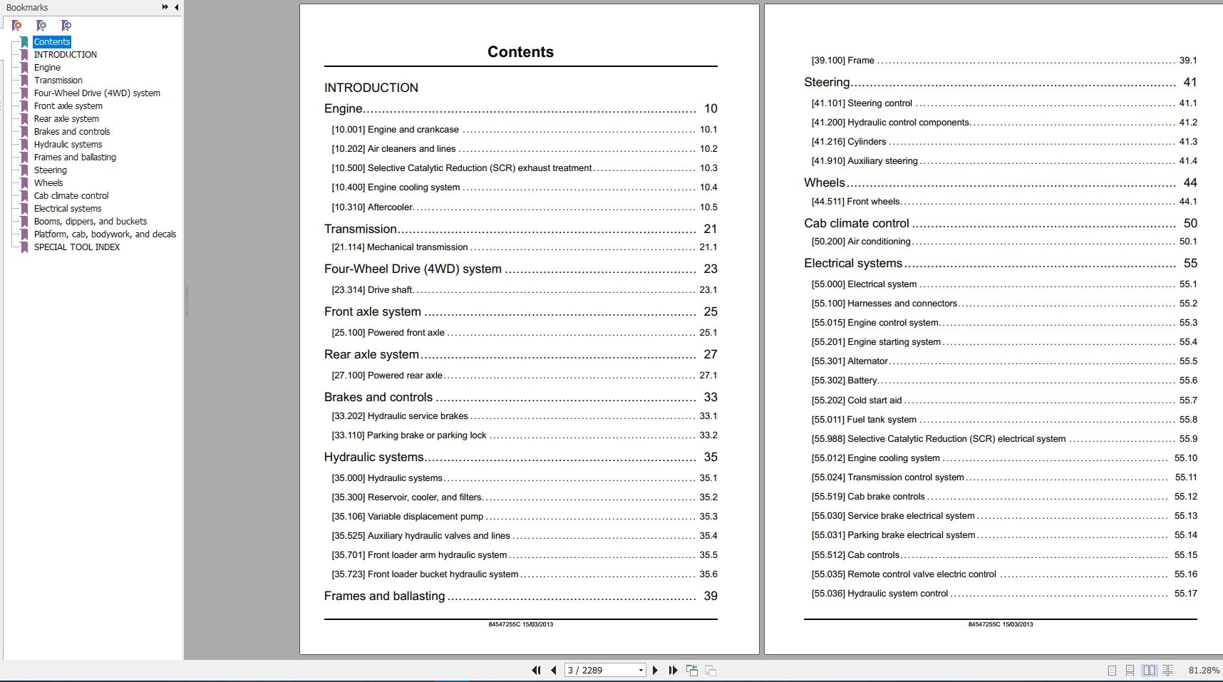 New Holland Wheel Loader W270C W300C Service Manual84547255C 3