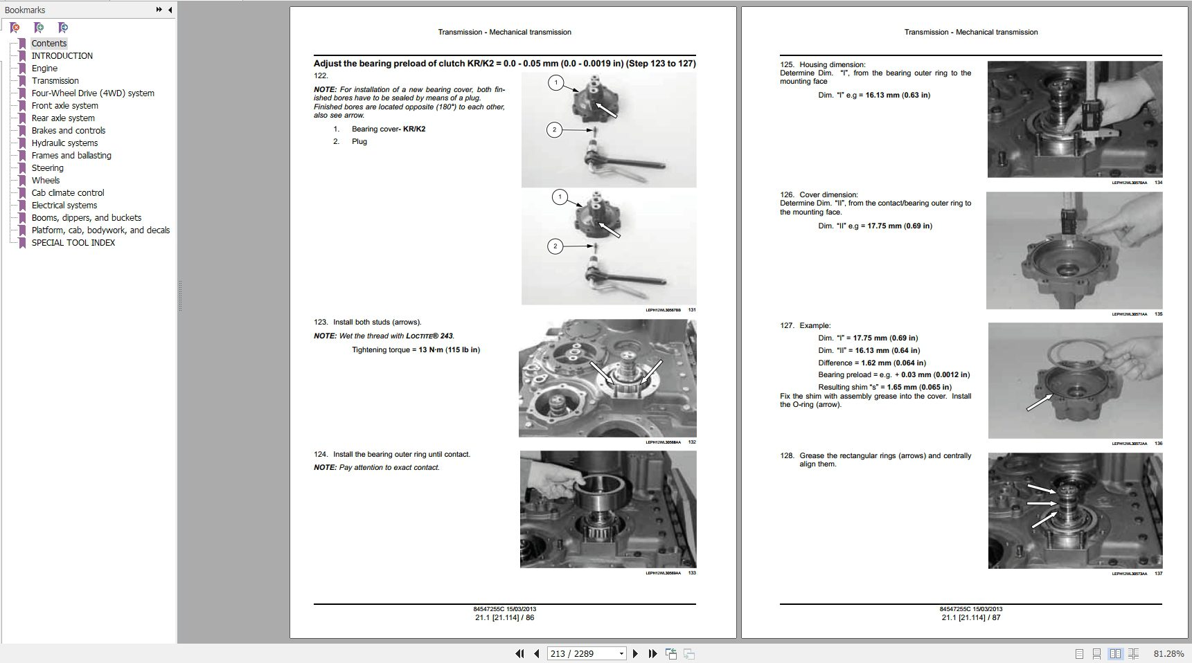 New Holland Wheel Loader W270C W300C Service Manual84547255C 4