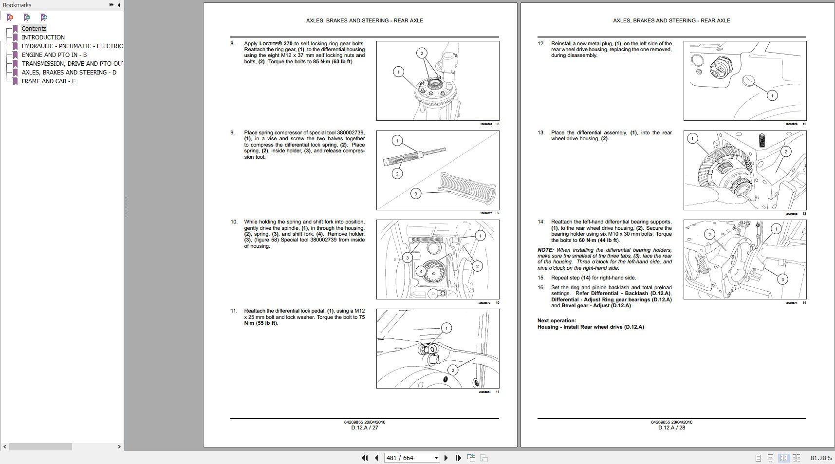 New Holland Workmaster 75 Service Manual84269855 4