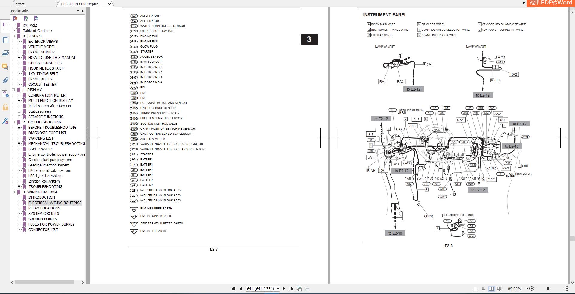 Toyota Forklift Truck 8FG35N 8FG50N40 8FD35N 40 8FD80N RepairManual5