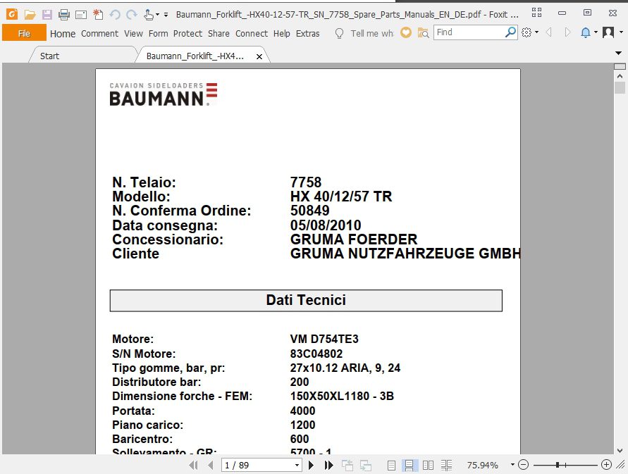 BaumannForkliftSparePartsManuals 3