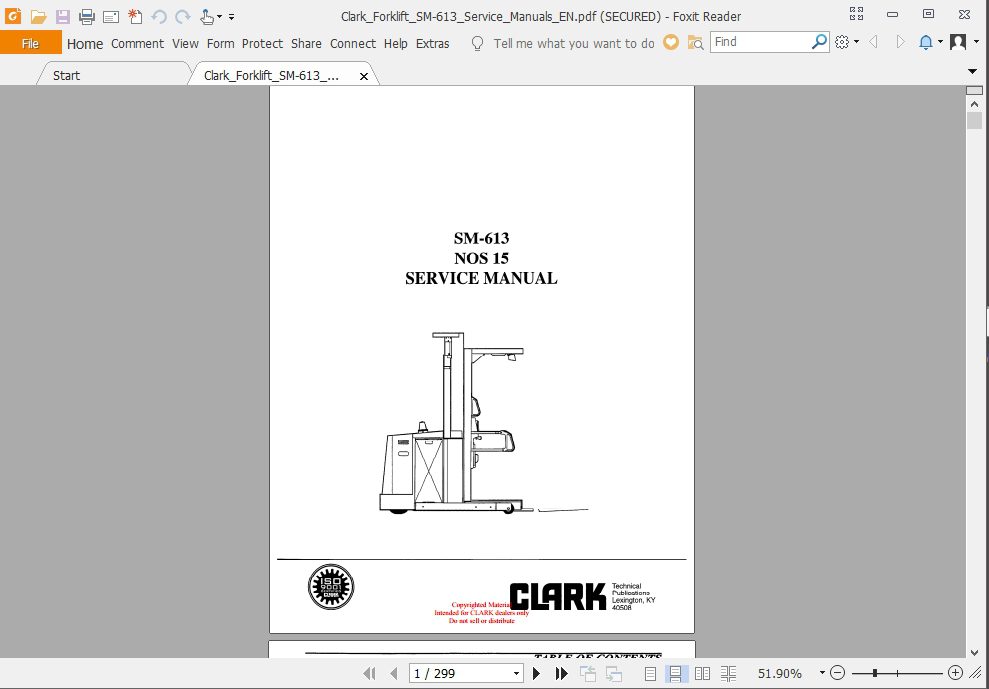 ClarkForklift Full Service Manuals DVD 6