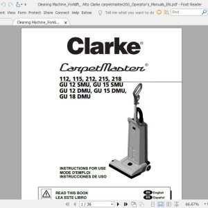 Cleaning MachineForkliftFullServiceManualsDVD 3 1
