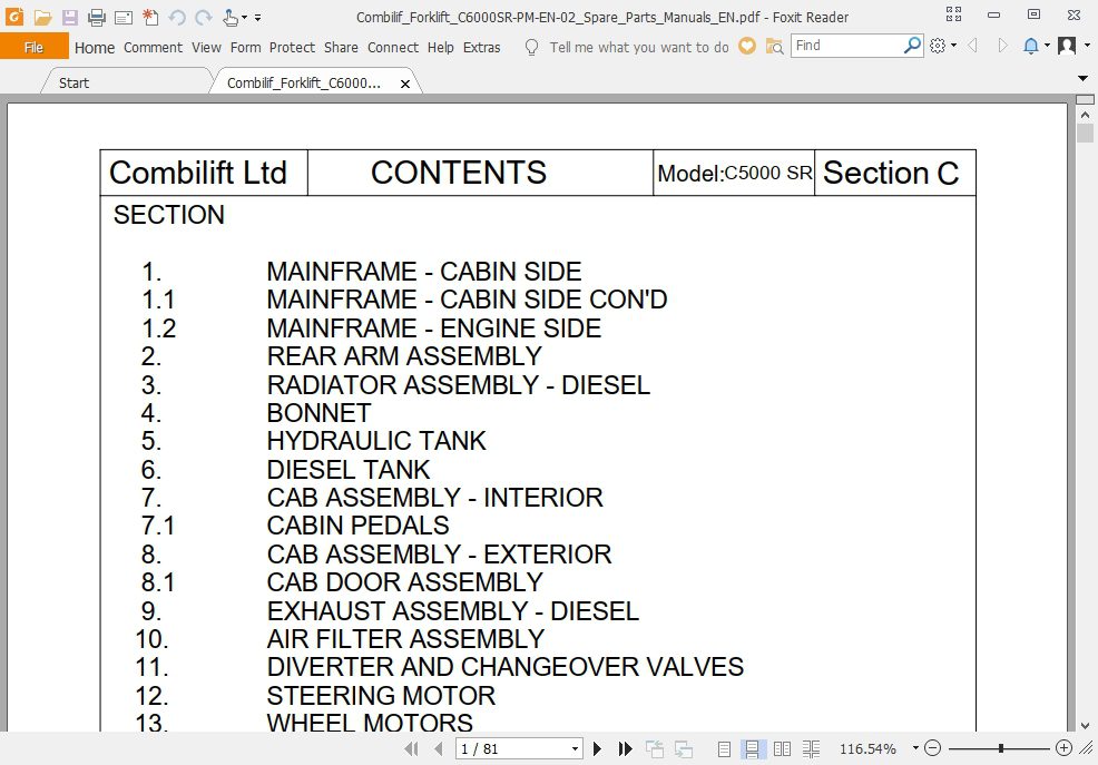 CombilifForkliftFullServicePartsManuals 4