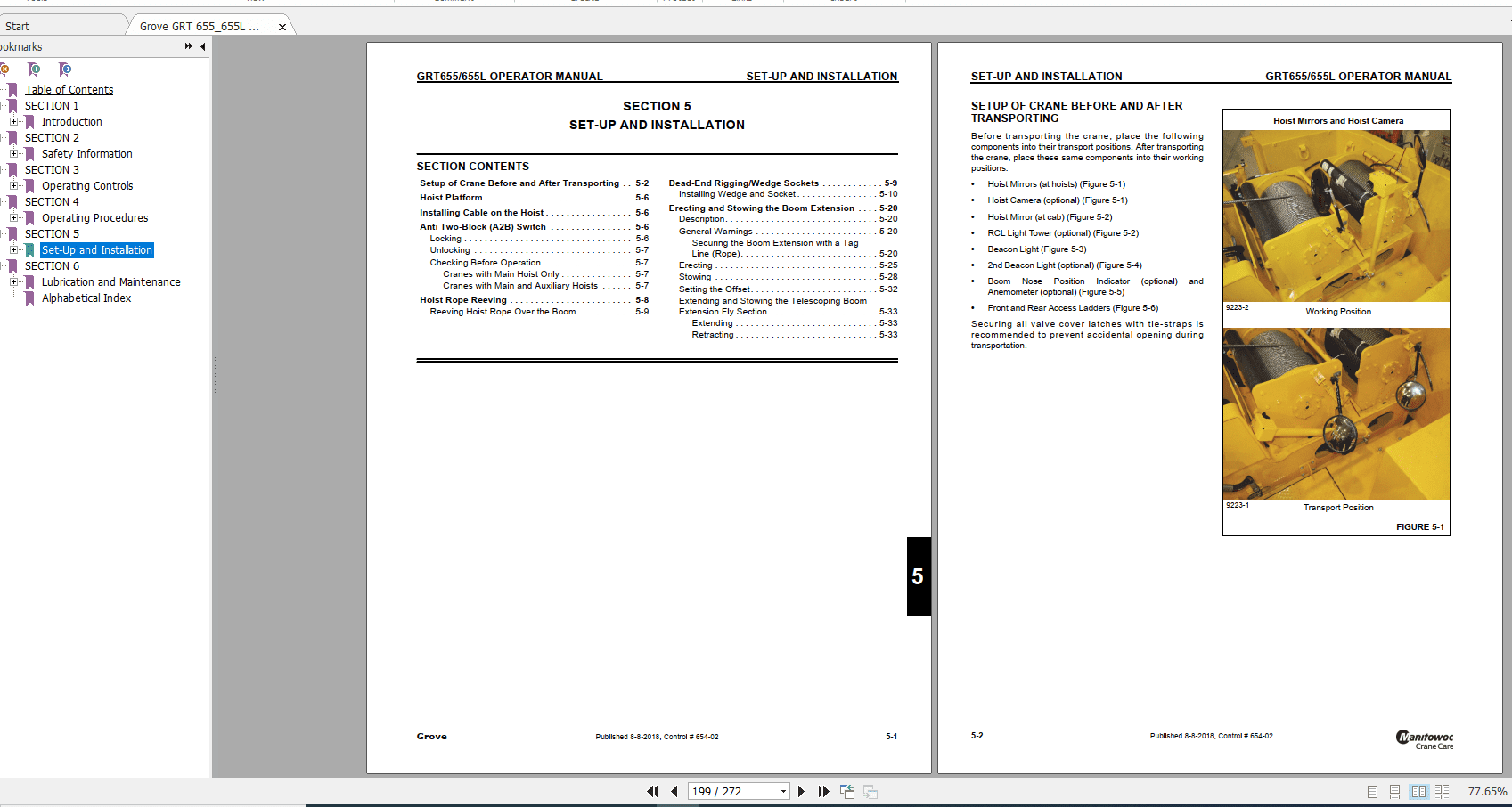 Grove Crane GRT 655655L Operators Manual Parts List 3