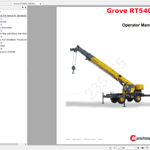 Grove Crane RT 540E Shop Manuals 1