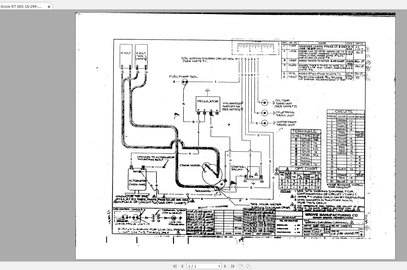 Grove Crane Series RT 58596060S Shop Manuals 2