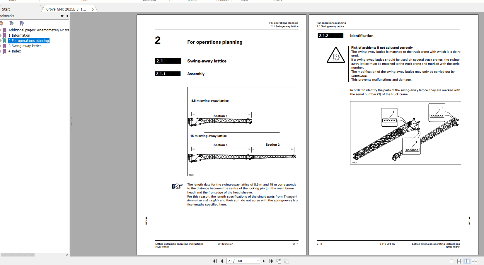 Grove Mobile Crane GMK 2035E Operating Maintenance Manual 2