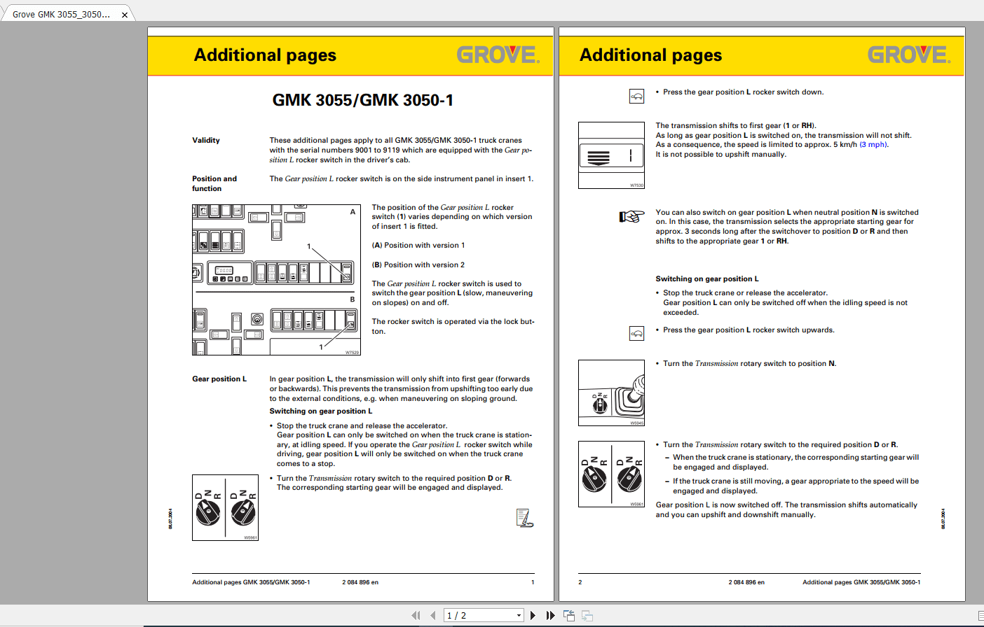Grove Mobile Crane GMK 3050 1 Operating Maintenance Manual 4