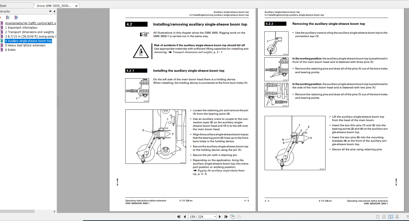 Grove Mobile Crane GMK 3055 Operating Maintenance Manual 3