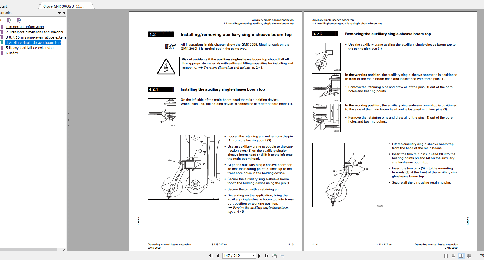 Grove Mobile Crane GMK 3060i Operating Maintenance Manual 2