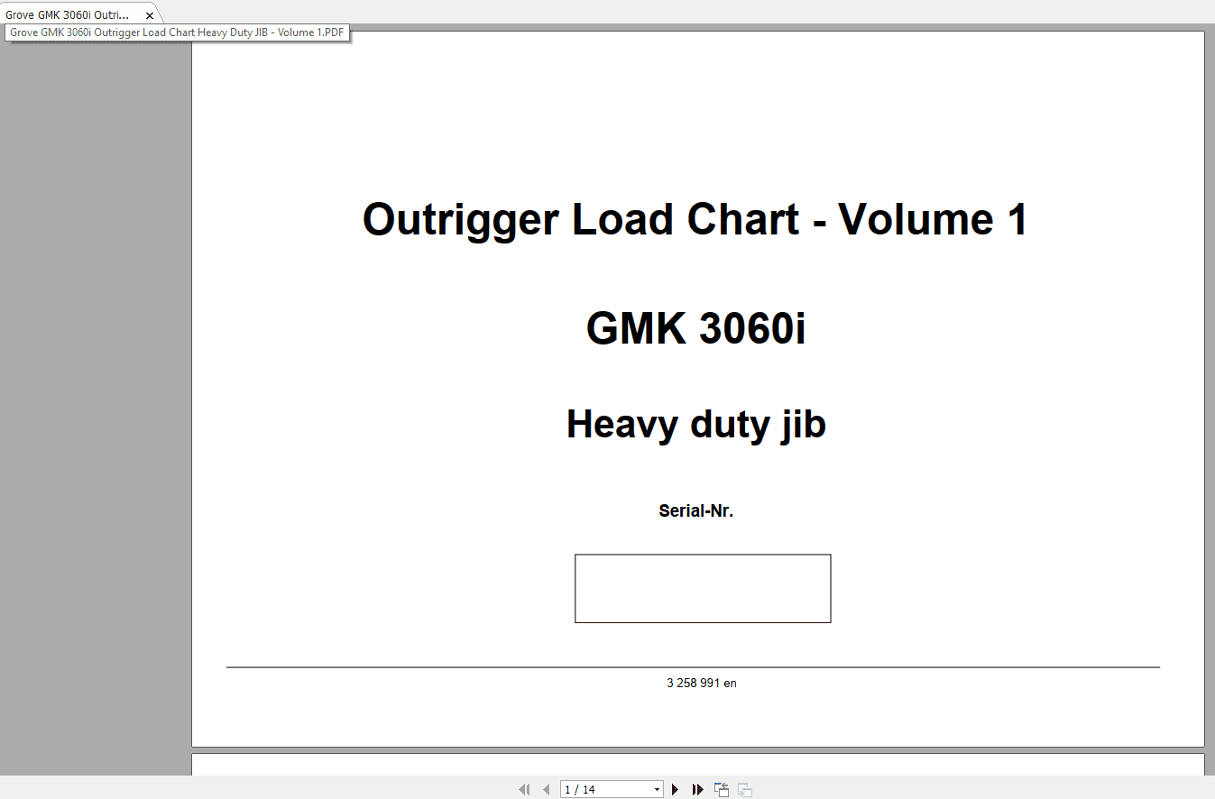 Grove Mobile Crane GMK 3060i Operating Maintenance Manual 4