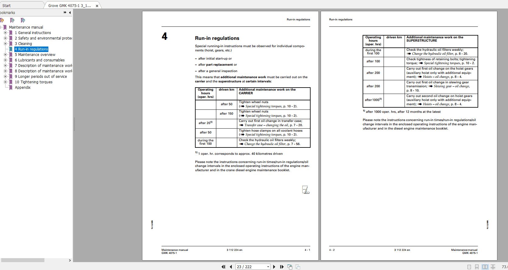 Grove Mobile Crane GMK 4075 1 Operating Maintenance Manual 2