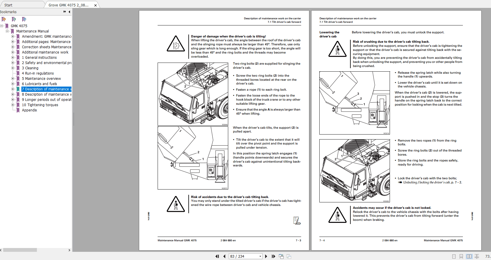 Grove Mobile Crane GMK 4075 Operating Maintenance Manual 4