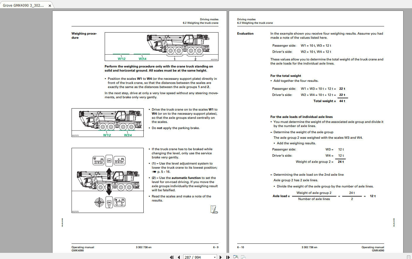 Grove Mobile Crane GMK 4090 Operating Maintenance Manual 3
