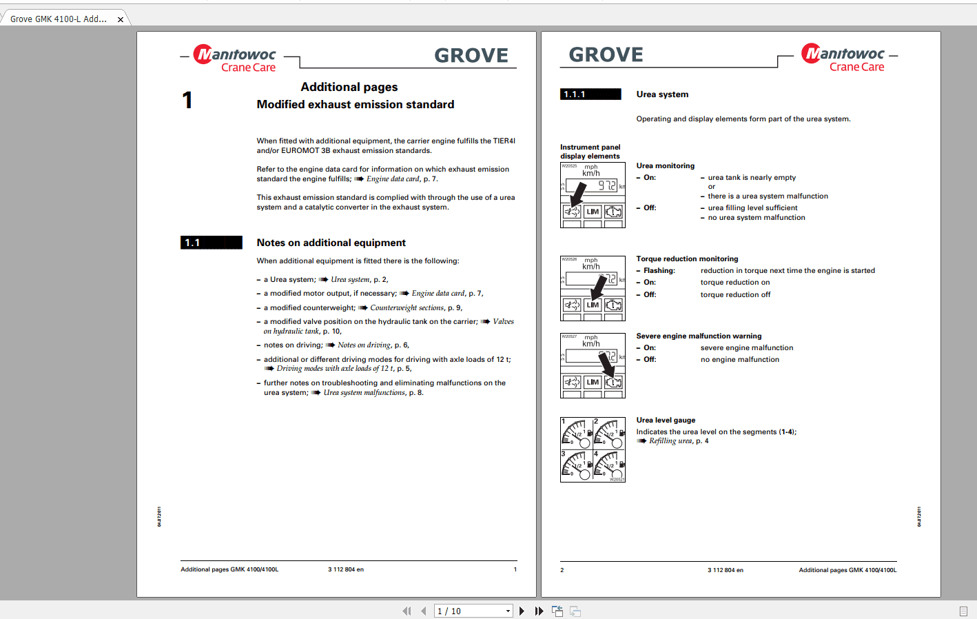 Grove Mobile Crane GMK 4100 L Operating Maintenance Manual 3