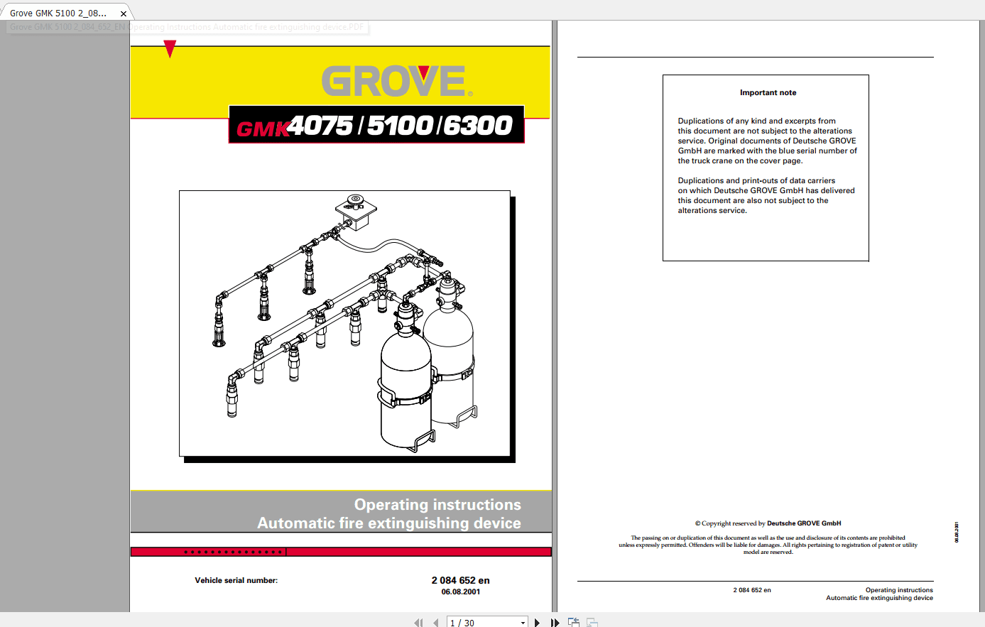 Grove Mobile Crane GMK 5100 Operating Maintenance Manual 5